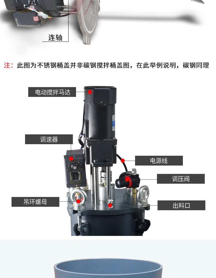 自動攪拌壓力桶細節